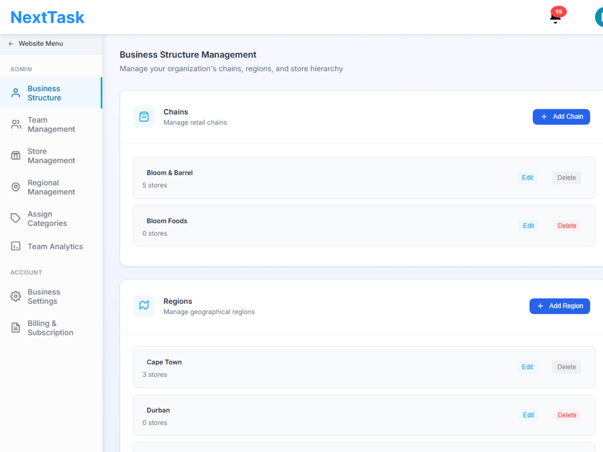 Business Management Dashboard